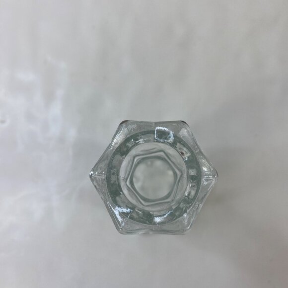 Libbey Gibraltar Clear Glass Rook Bud Vase Set 2 Candle Stick Holders Vintage - Picture 4 of 6